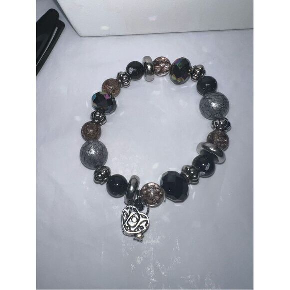 Alex’s Angels Memento Prayer Box Charm Crystal Beaded Stretch Bracelet - Picture 1 of 8
